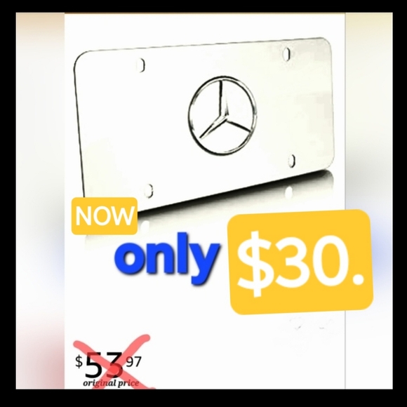 Mercedes Benz Chrome plated license plate 3D logo. - Picture 2 of 2
